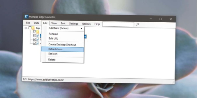Comment actualiser les favoris des favoris dans Edge sur Windows 10