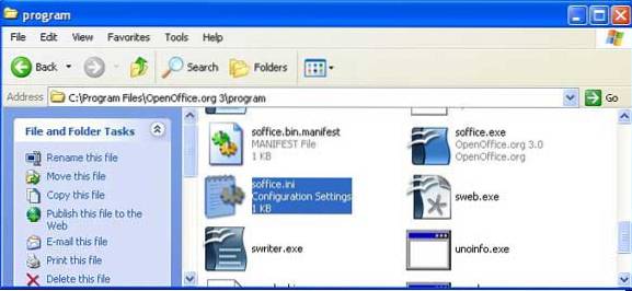 Jak odstranit úvodní obrazovku OpenOffice