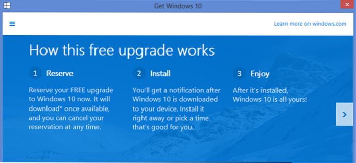 Come rimuovere l'icona Ottieni Windows 10 in Windows