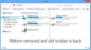 Cum să eliminați UI Ribbon din Windows 8.1