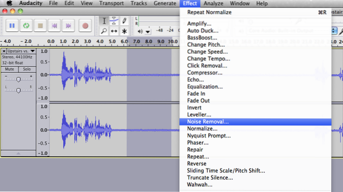 How to Remove White Noise from Audio in Audacity