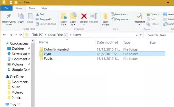 How to Rename the User folder in Windows 10