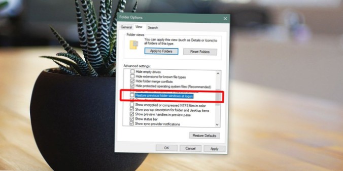 Jak znovu otevřít složky při přihlášení v systému Windows 10