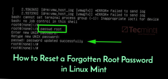 Hur du återställer ett glömt lösenord på Linux