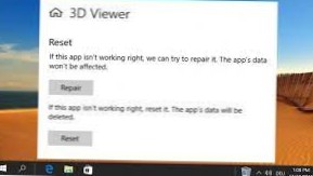 Cum să resetați și să reparați aplicații pe Windows 10