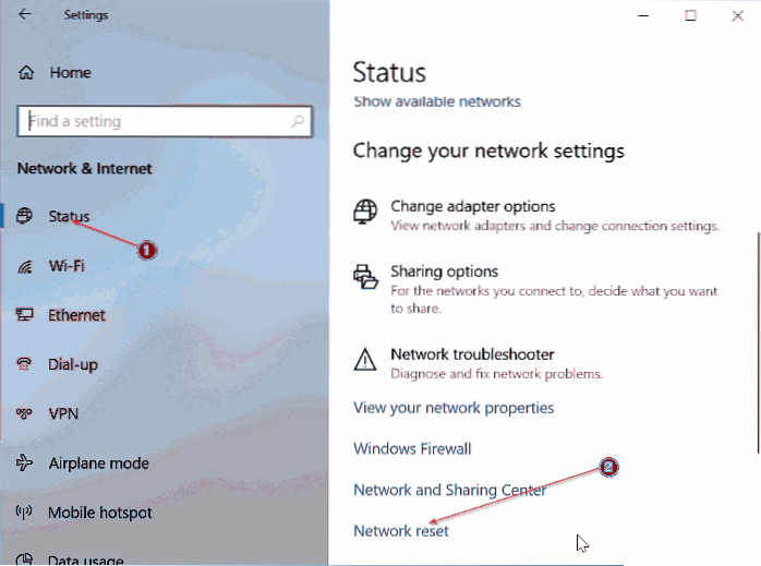 Come ripristinare le impostazioni di rete in Windows 10