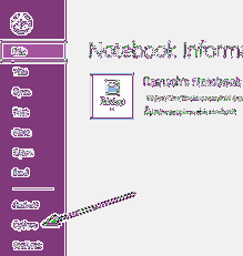 Como redefinir as configurações da barra de ferramentas e da faixa de opções do OneNote 2016 para os padrões?