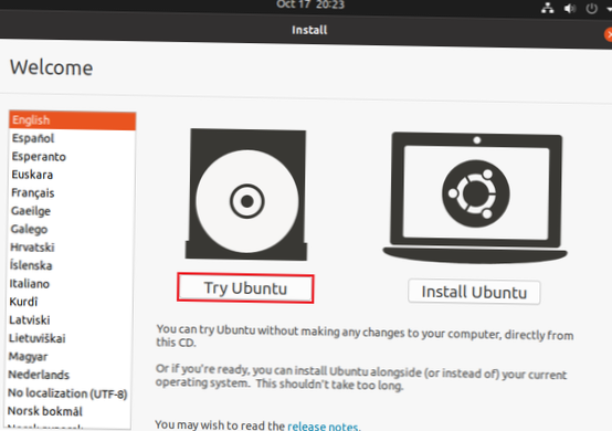 So setzen Sie Ihr Linux-Passwort mit der Ubuntu Live-Festplatte zurück