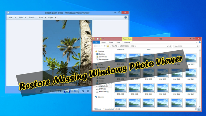 How to Restore Missing Windows Photo Viewer in Windows 10