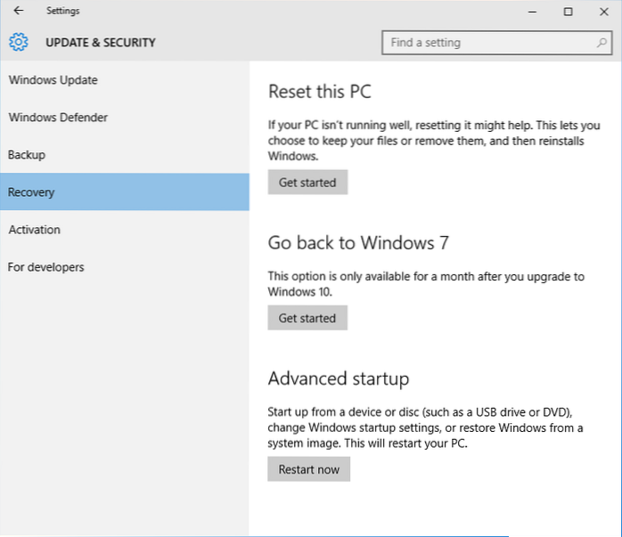 How To Rollback Windows Updates After 10 Days Of Upgrade