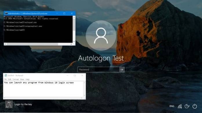 Come eseguire qualsiasi programma dalla schermata di accesso in Windows 10