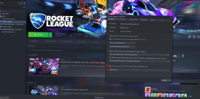 Como executar Rocket League no Linux