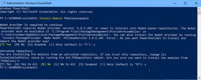 How To Run Windows Update From Command Line
