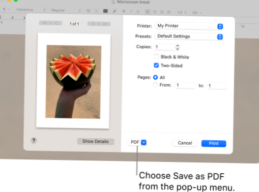 Comment enregistrer des messages au format PDF sur macOS