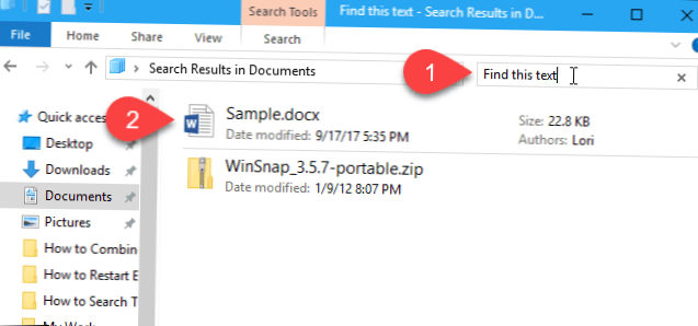 Tekst zoeken in documenten op Windows 10