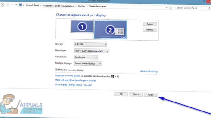 How to set display order on Windows 10