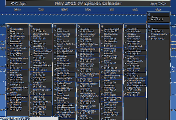 Jak nastavit přizpůsobený televizní kalendář