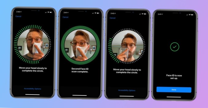 How to set up Face ID with a mask on iOS