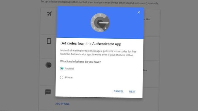 Cómo configurar Google Authenticator para una cuenta de Gmail