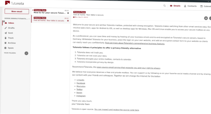 So richten Sie Tutanota Mail unter Linux ein
