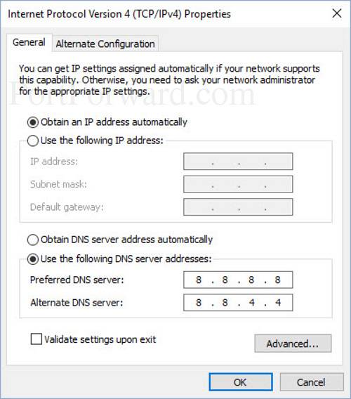 How to setup a static IP address in Windows 10