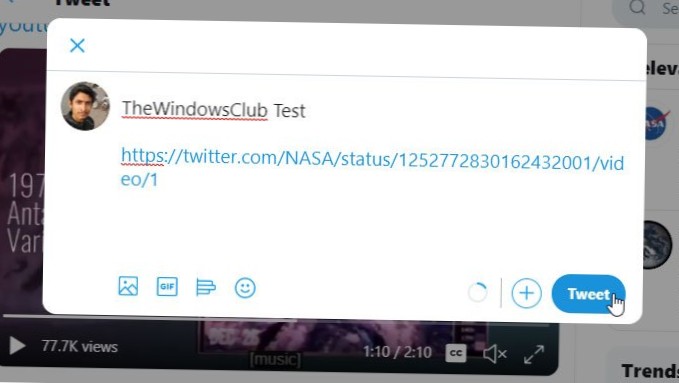 como compartilhar vídeo no twitter sem retuitar