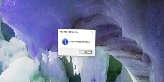 How to show a message box on Windows 10