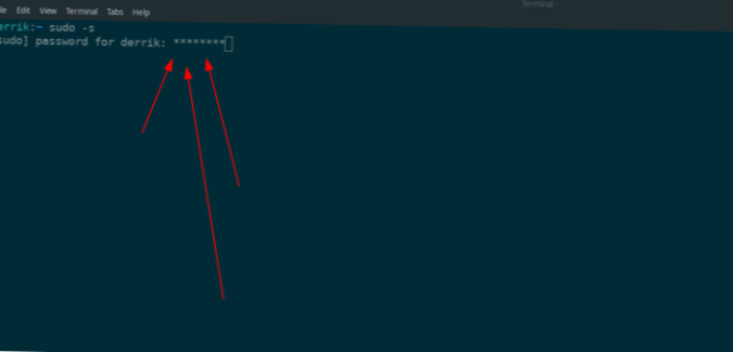 So zeigen Sie ein Passwort-Feedback im Linux-Terminal an