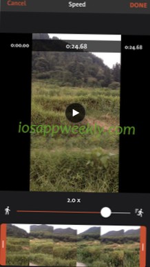 jak zpomalit video na fotografiích z iphone