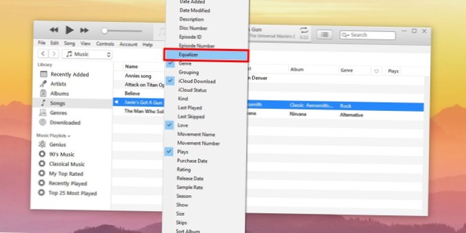 Como especificar as configurações do equalizador por música no iTunes