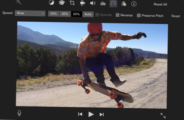 jak zrychlit video v imovie