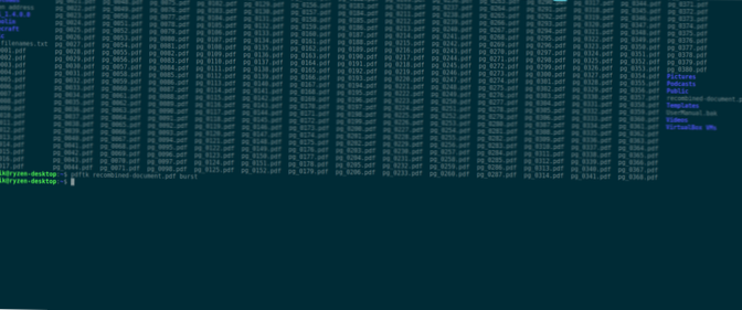 So teilen Sie PDF-Dateien mithilfe von PDFtk vom Linux-Terminal aus