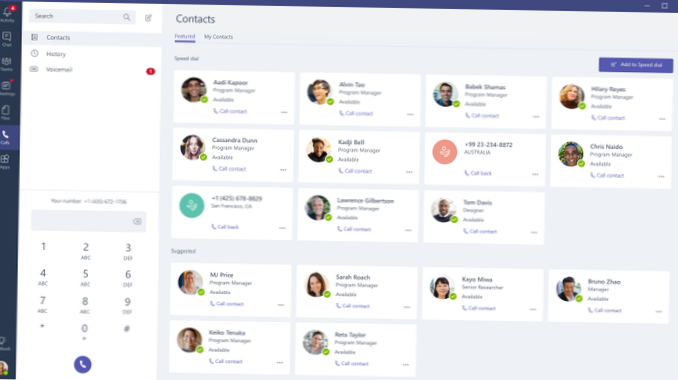 Come avviare una chiamata di Microsoft Teams