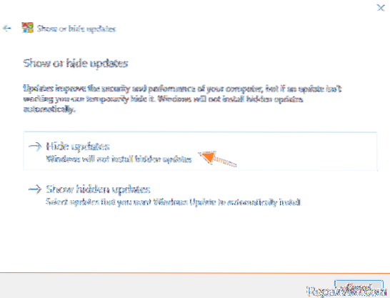 Come interrompere l'installazione di un aggiornamento specifico in Windows 10