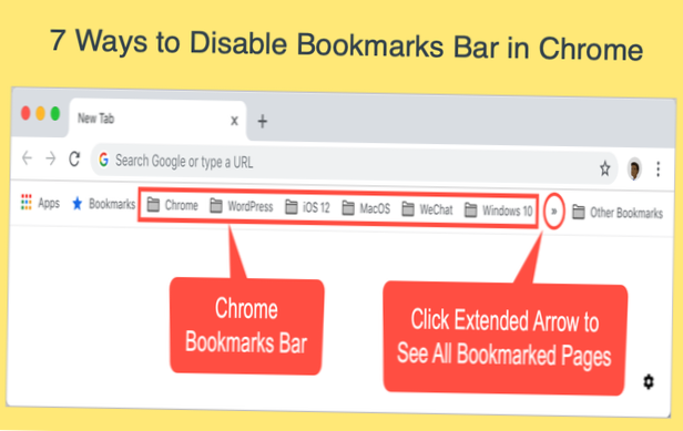 how to stop bookmarks from popping up in address bar