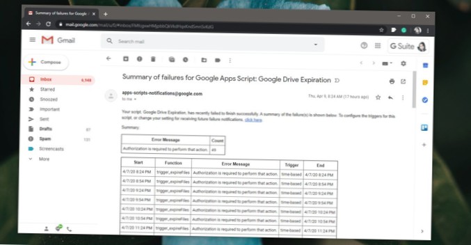 So stoppen Sie E-Mails mit Fehlern bei Google Apps Script