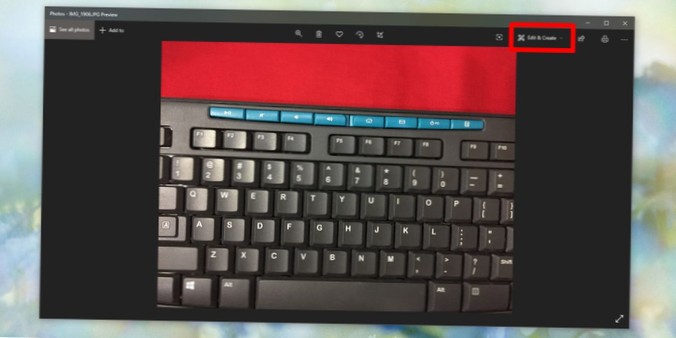 How to straighten a photo on Windows 10