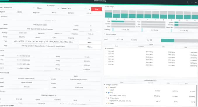 Jak zátěžový test počítače se systémem Linux