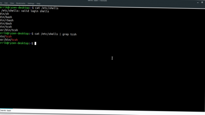 How to switch from Bash to C Shell on Linux