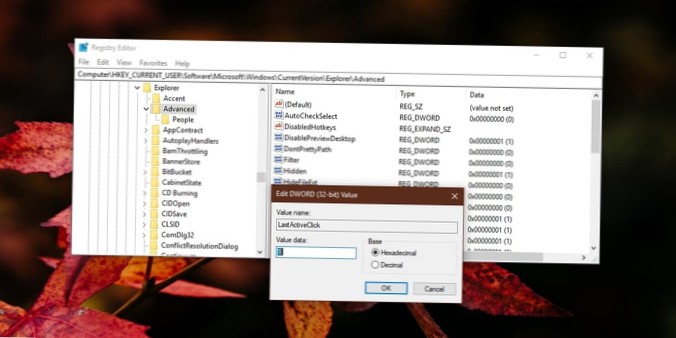 Come passare all'ultima finestra attiva dalla barra delle applicazioni su Windows 10