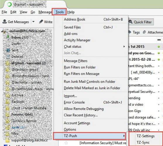 Como sincronizar o Outlook.com Contatos com livro de endereços Thunderbird