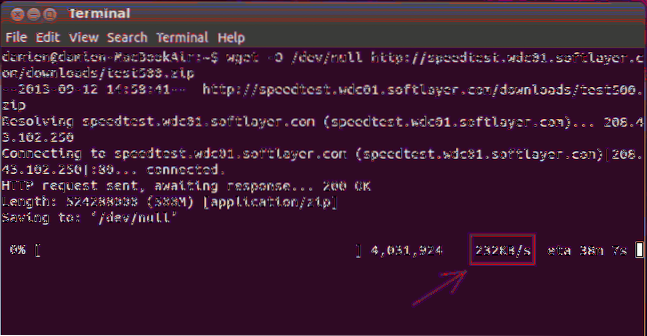 How to Test Internet Connection Speed From the Terminal
