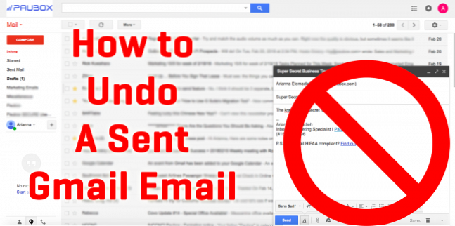 How to Undo Sending an Email in Gmail
