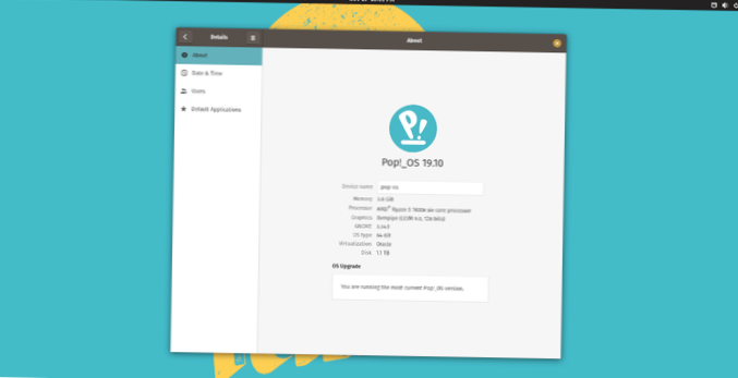 Comment mettre à niveau Pop_OS vers 19.dix