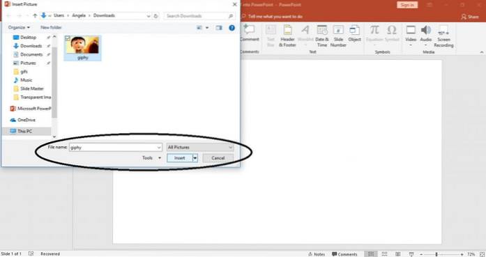 Sådan bruges animeret GIF i Microsoft PowerPoint