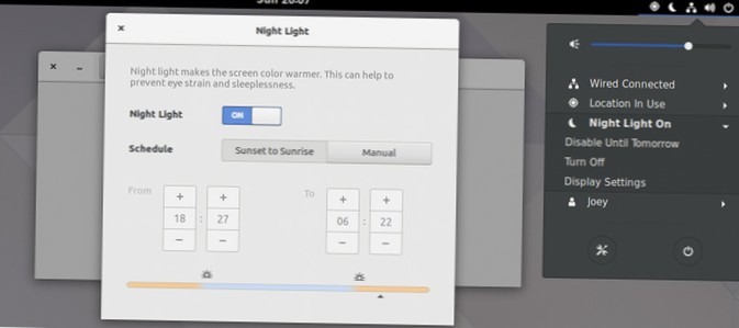 How To Use Gnome “Night Light” Mode