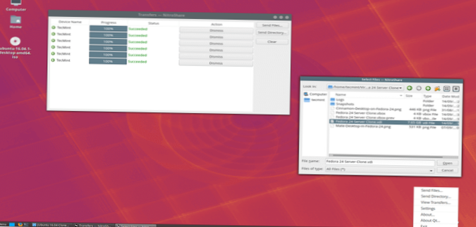 Cómo usar NitroShare en Linux