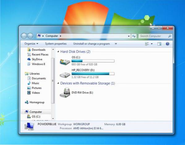 Como usar recursos populares do Aero no Windows 8