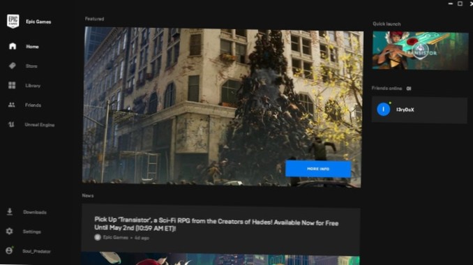 Como usar a Epic Store no Linux