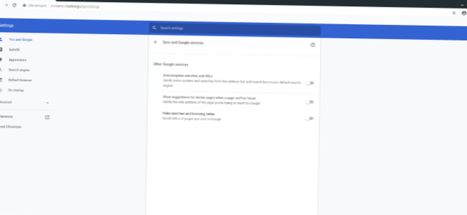 Como usar o navegador Linux Chromium sem o Google